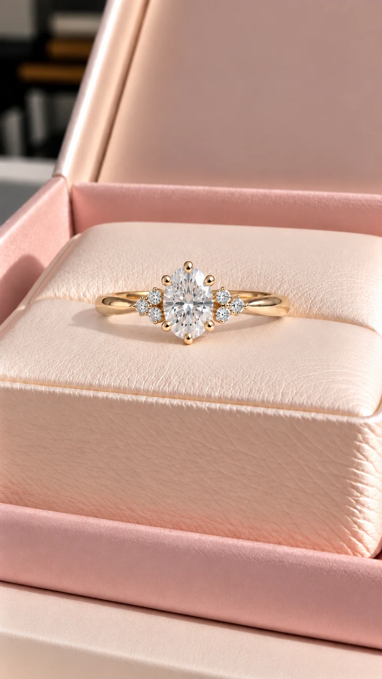 Anillo con moissanita Tulipán catedral, vista 1