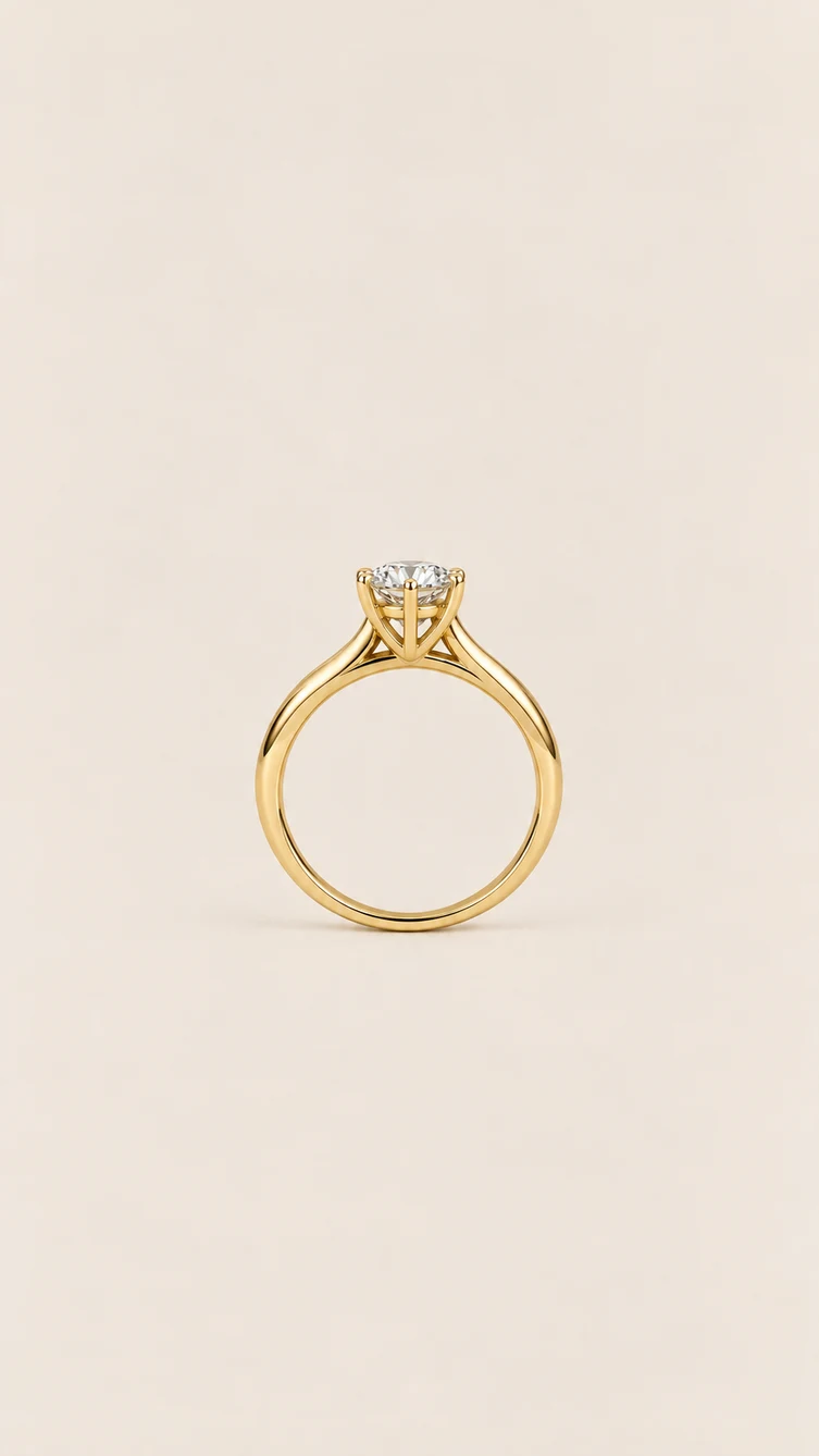 Anillo Bypass marquise con diamante natural, vista 2