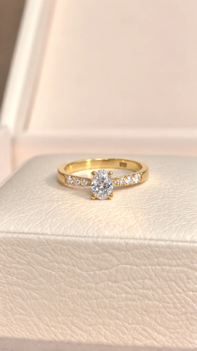 Anillo Degradé oval con diamante natural, vista 1