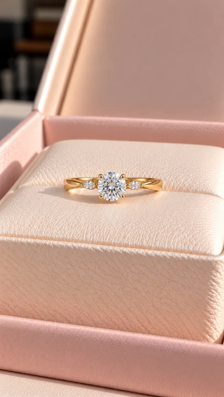 Anillo Sandy redondo con diamante natural, vista 1