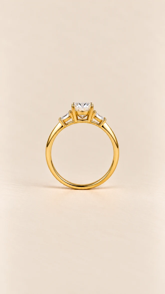 Anillo Sandy redondo con diamante natural, vista 2