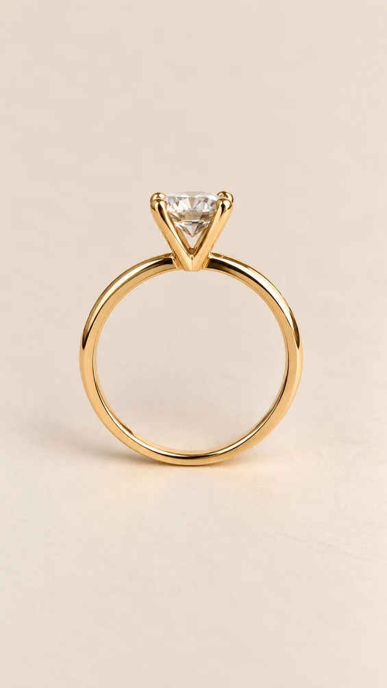 Anillo Clásico marquise con diamante natural, vista 2